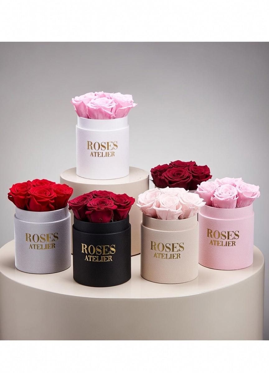 Małe Flower Boxy z Wiecznymi Różami