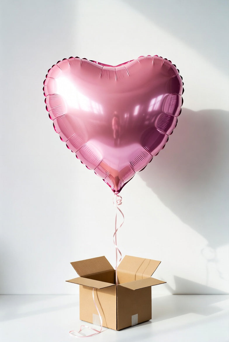 Balon z helem w kształcie serca XL (czerwony)