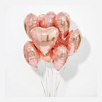 Balony z helem foliowe w kształcie serca