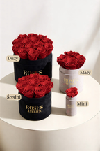 Flower boxy z wiecznymi różami w 4 rozmiarach na zamówienie