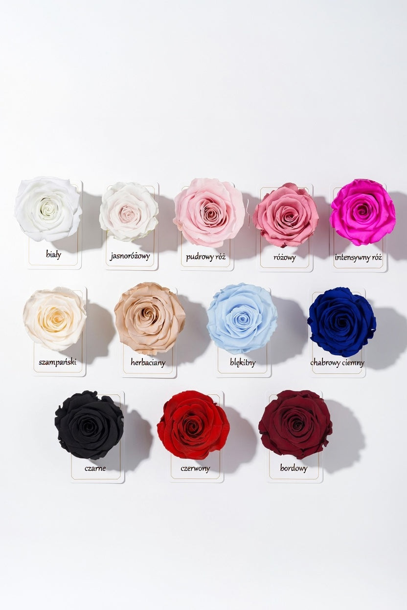 Dowolny Flower Box z Wiecznymi Różami na Zamówienie